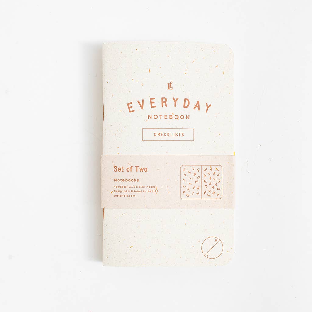 Notebook 2-Pack; Everyday Checklists (48 Ruled Pages)