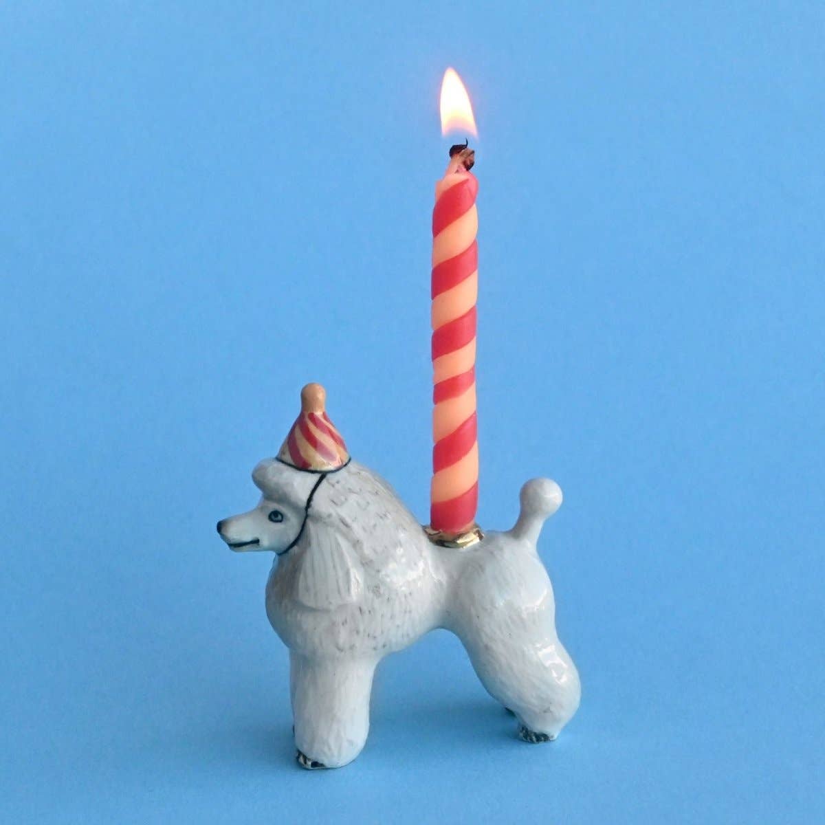 Camp Hollow Cake Topper; Poodle (Hand-Painted Porcelain)