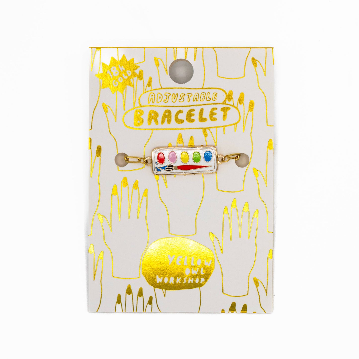 Paint Box Bracelet (18k Gold Gilt Enamel)