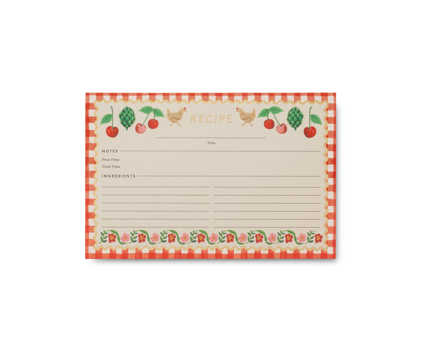 Rifle Paper Co. Recipe Cards; Cherry Farm (Pack Of 12)