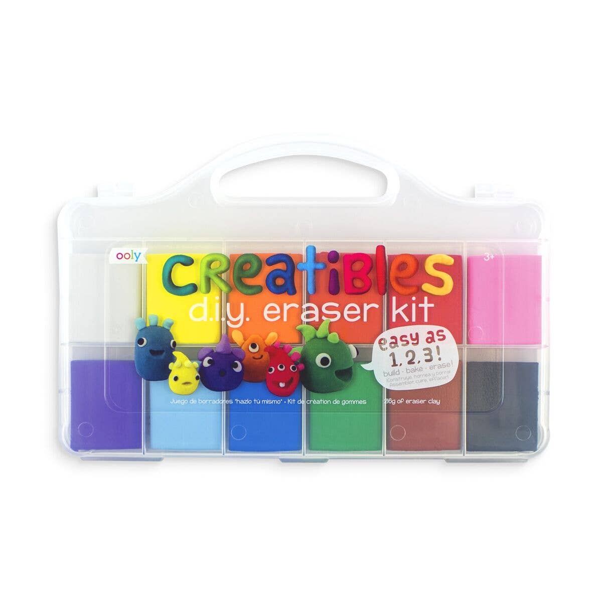 Ooly Creatibles D.I.Y. Eraser Kit; Eraser Clay (12 Colors)
