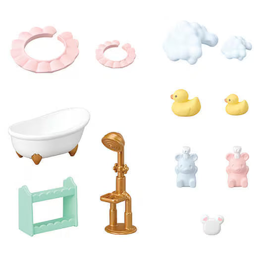 Calico Critters; Bath Time Bubble Siblings Set