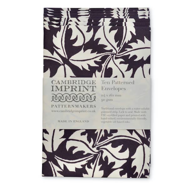 Patterned Envelopes (Packet of Ten); Dandelion Navy