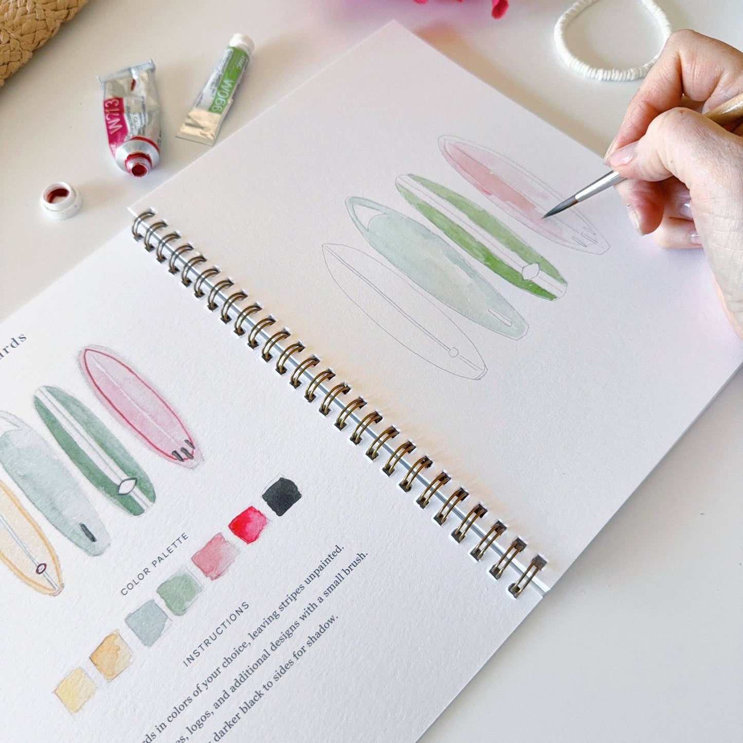 Watercolor Workbook; Tropical By Emily Lex