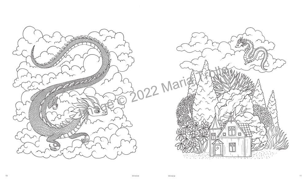 Mature Coloring Book; Maria Trolle’s Universe