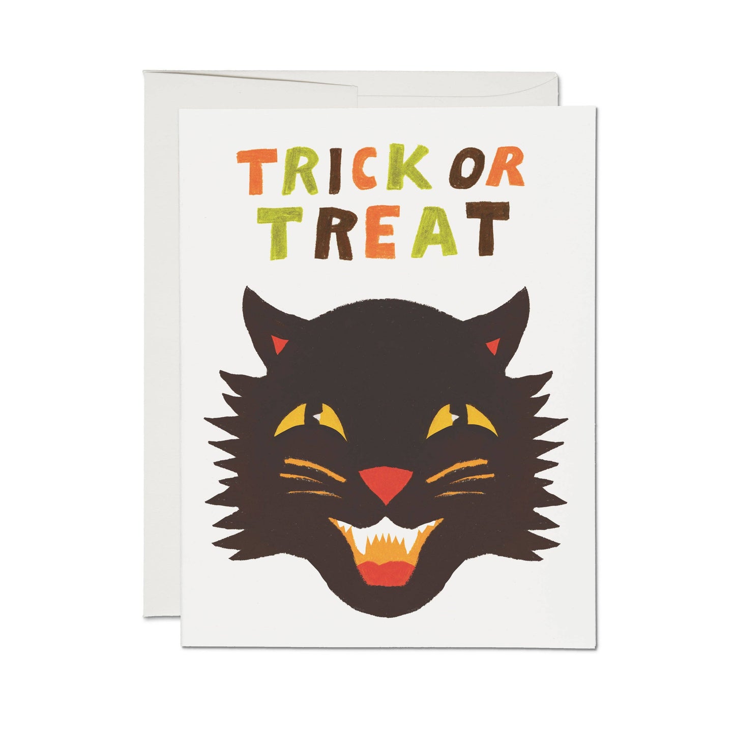 Halloween Card; Spooky Black Cat