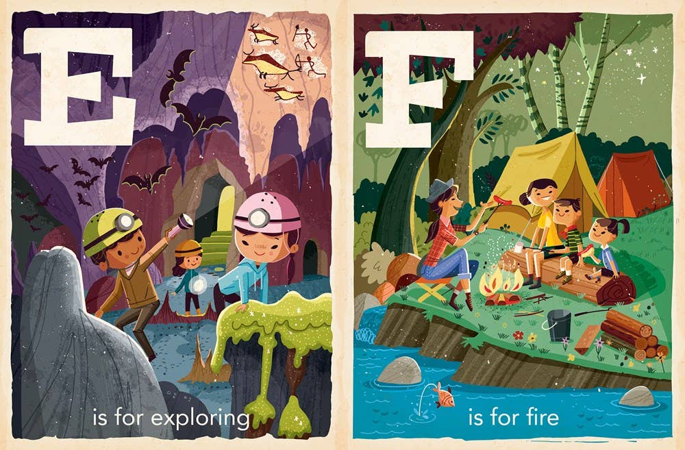Alphabet Board Book; C is for Camping: A Camping Alphabet