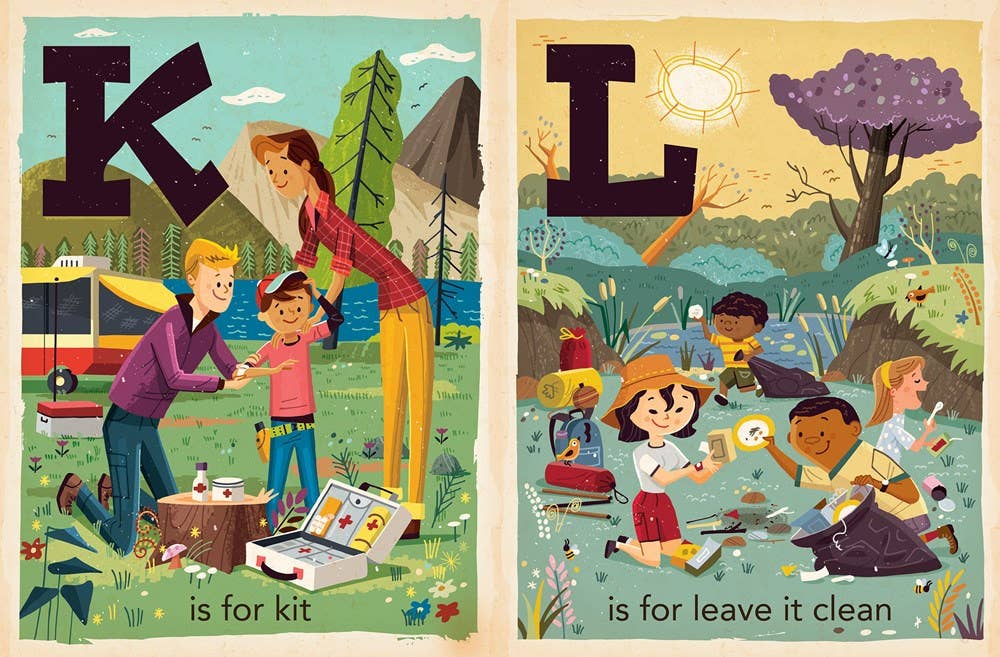 Alphabet Board Book; C is for Camping: A Camping Alphabet