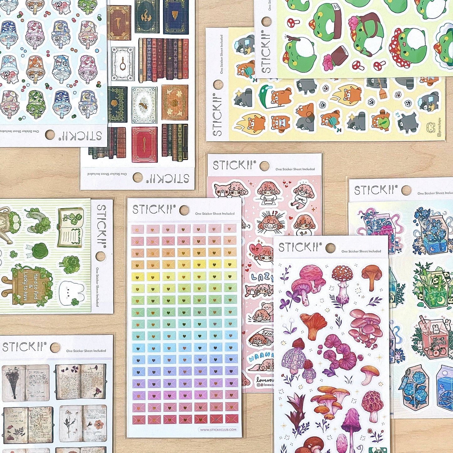 Stickii Sticker Sheet; Lovely Lavender