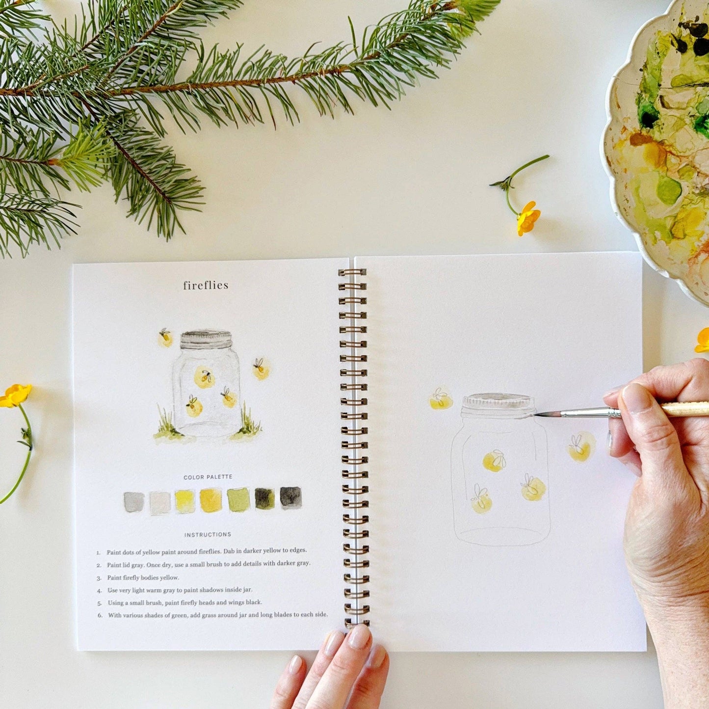 Watercolor Workbook; Camping By Emily Lex