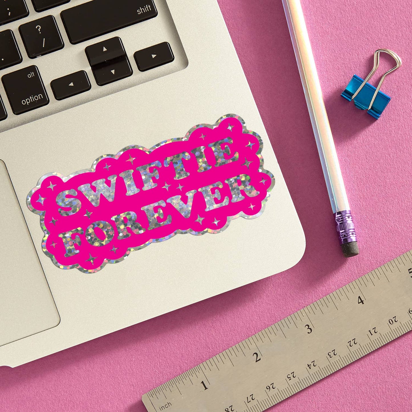 Vinyl Sticker; Swiftie Forever (Glitter, Die Cut)