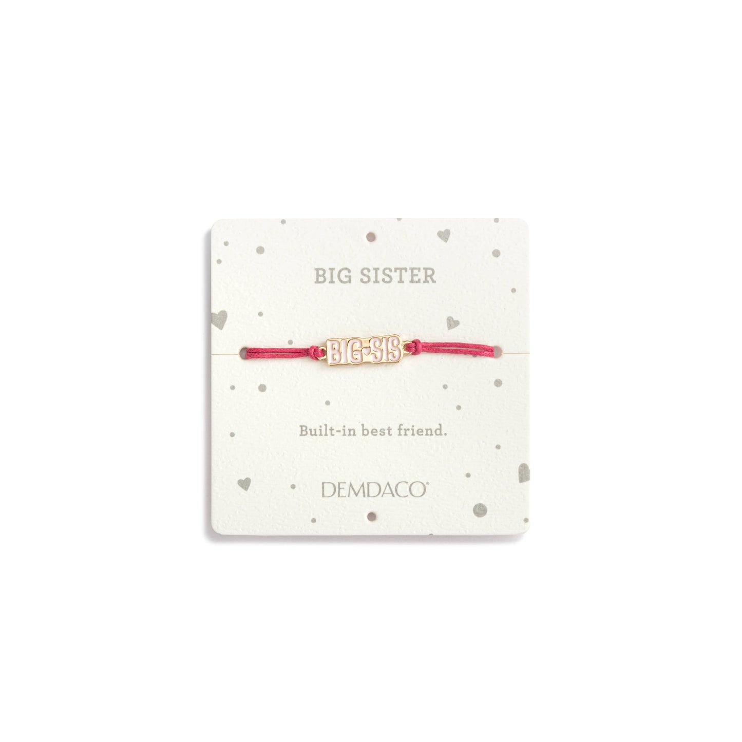 Big Sister Bear & Bracelet (8in, Pink)