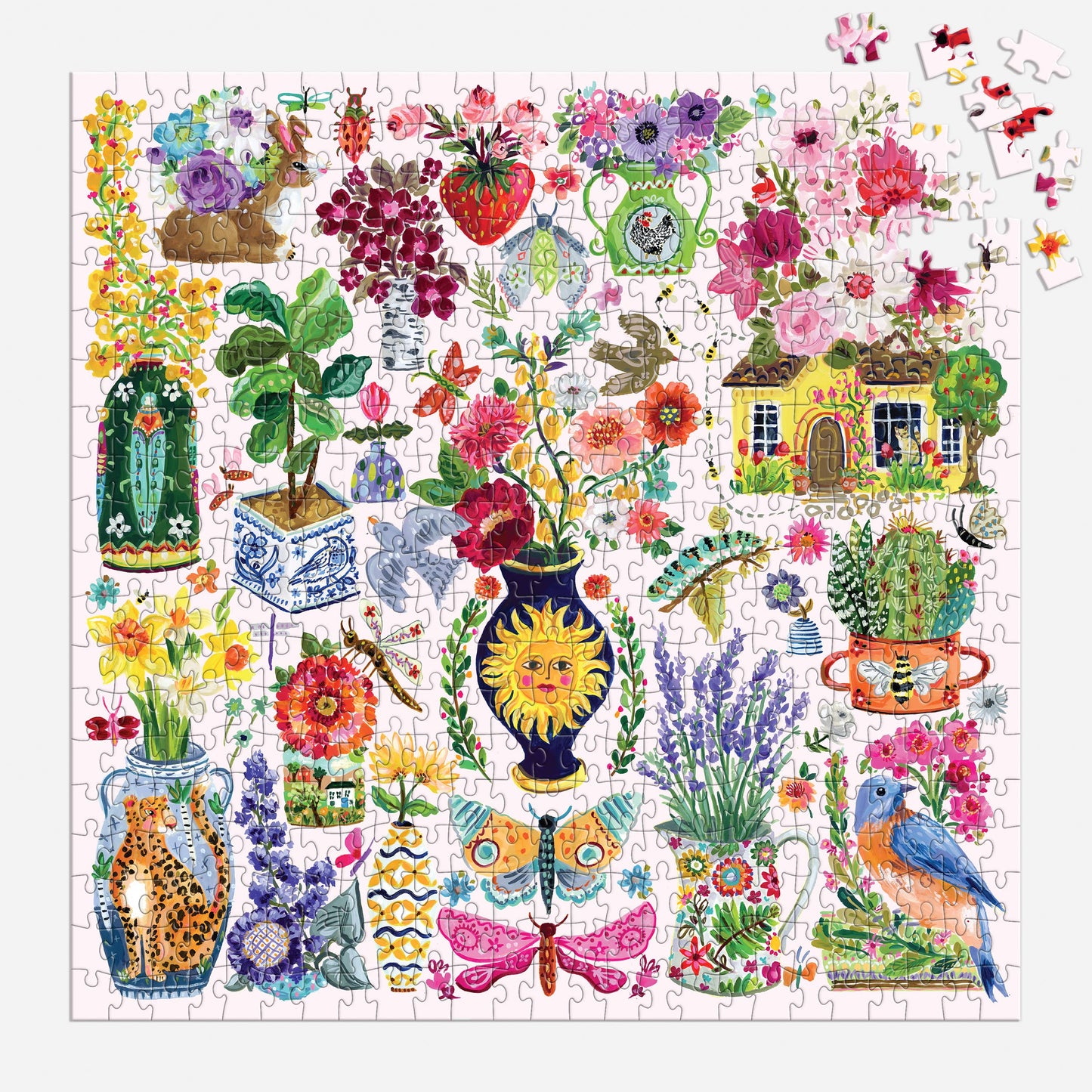 500 Piece Puzzle; Buzzy Bouquets