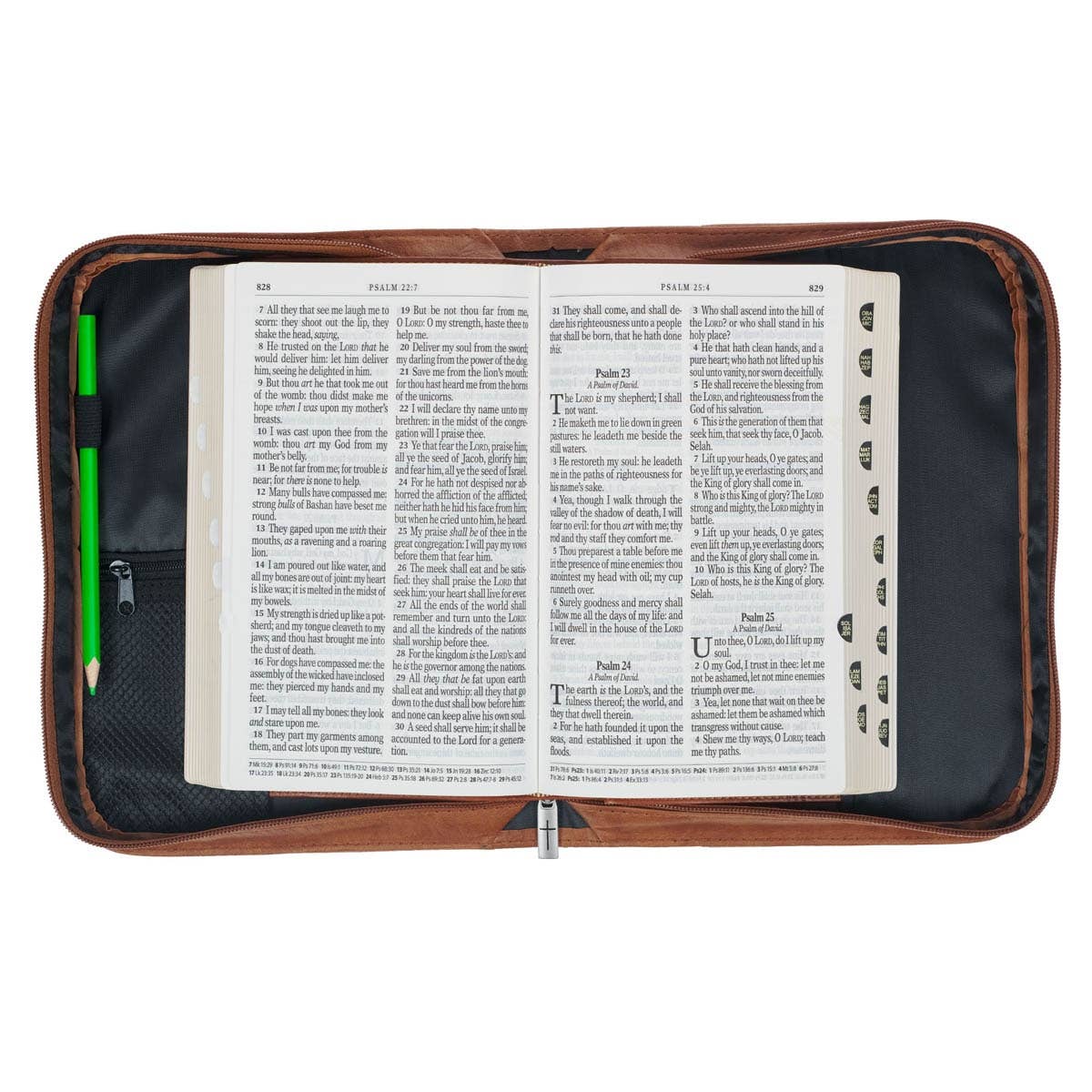 Bible Cover; Classic Brown Faith Badge