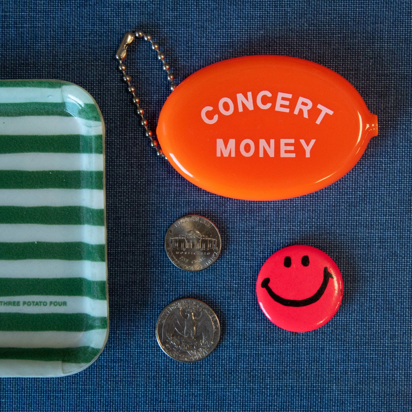 Coin Pouch; Concert Money (Neon Orange)