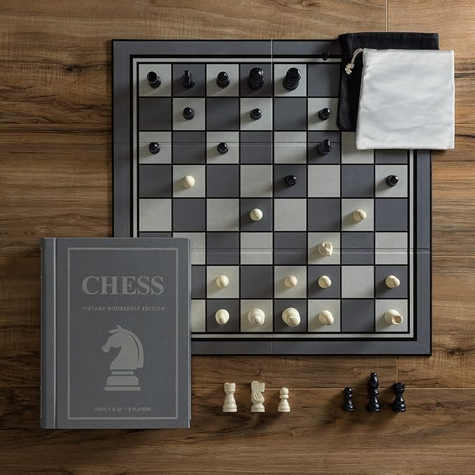 Chess Set; Vintage Bookshelf Edition