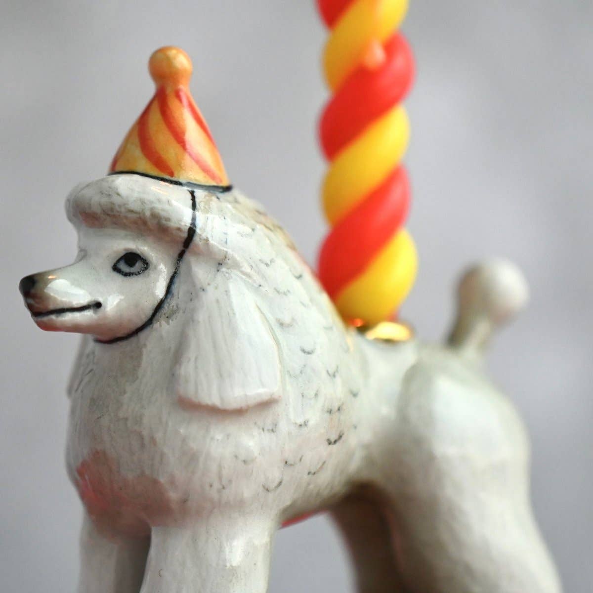 Camp Hollow Cake Topper; Poodle (Hand-Painted Porcelain)
