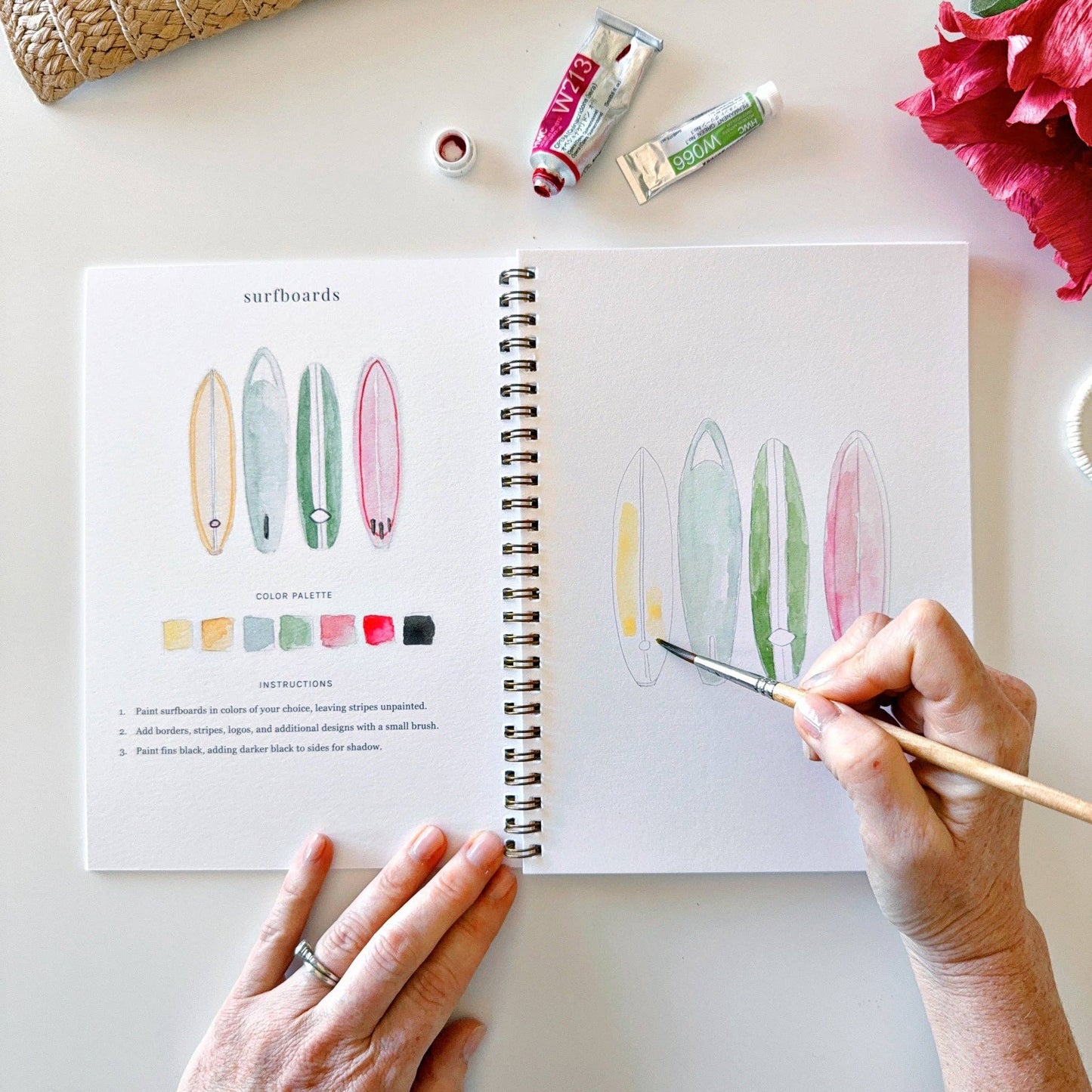 Watercolor Workbook; Tropical By Emily Lex