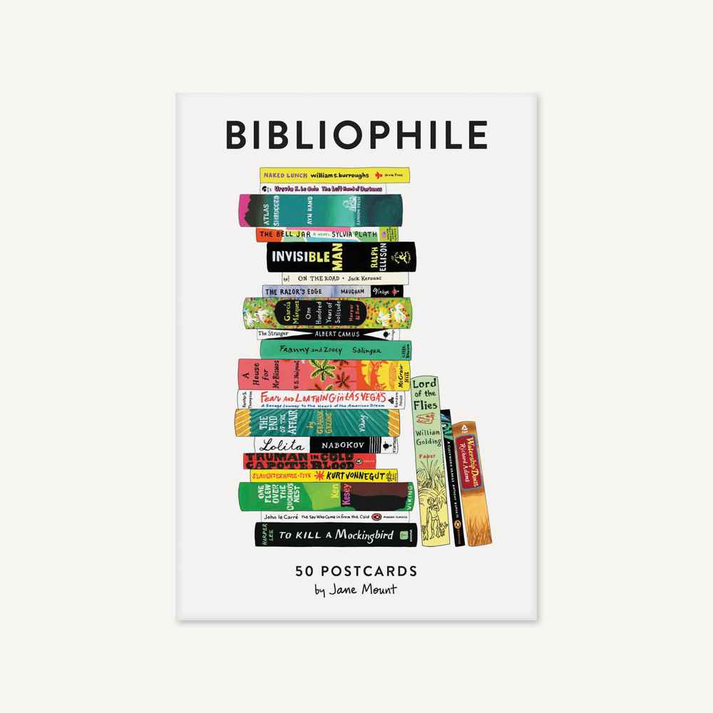 Postcard Set; Bibliophile By Jane Mount (50 Postcards)