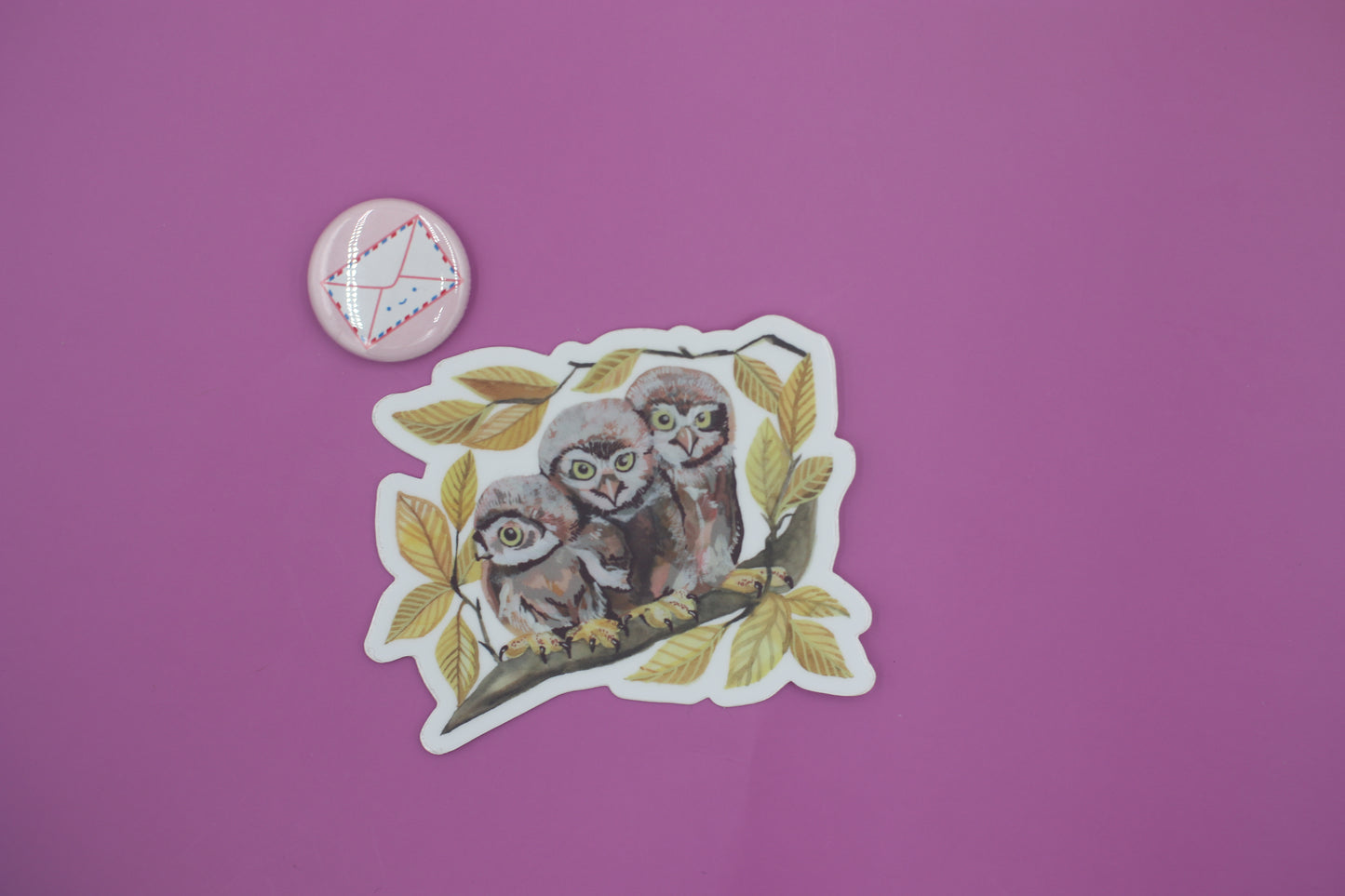 Vinyl Sticker; Owl Trio - Made by Shellie