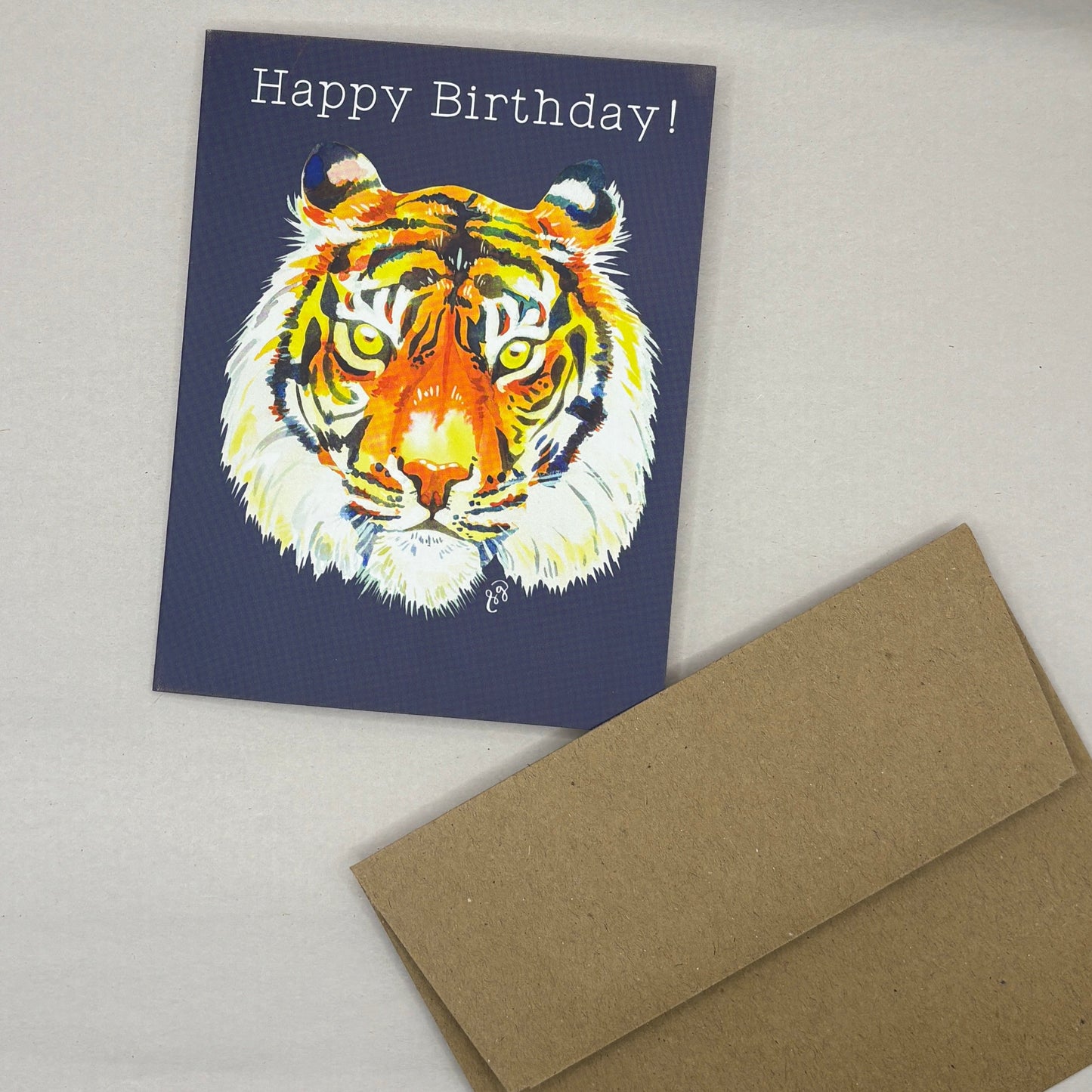 Birthday Card; Birthday Tiger - Made By Shellie