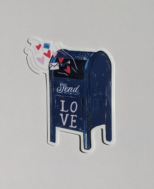 Made By Shellie Sticker City Mail Box with Hearts