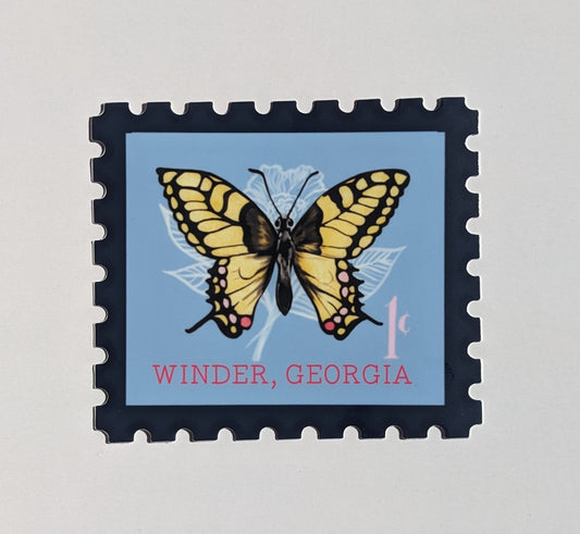 Vinyl Sticker; Butterfly Winder Stamp - Made By Shellie