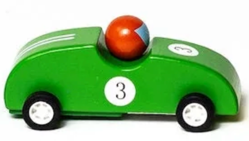 Pull Back Race Cars; (Wooden, 4 colors)