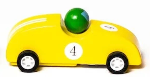 Pull Back Race Cars; (Wooden, 4 colors)