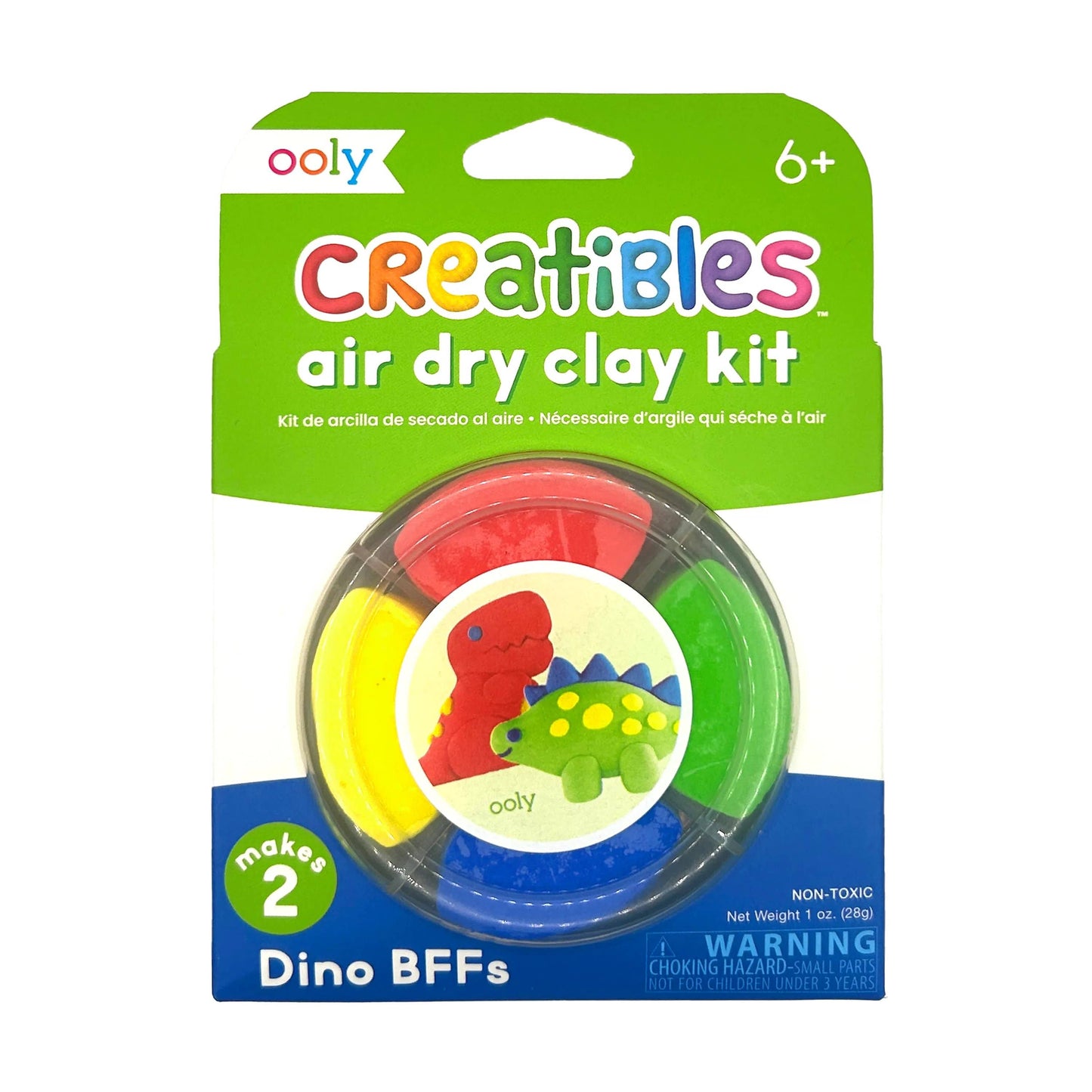 Ooly Creatibles D.I.Y. Air-Dry Clay Kit; Dino BFFs (Set of 4)