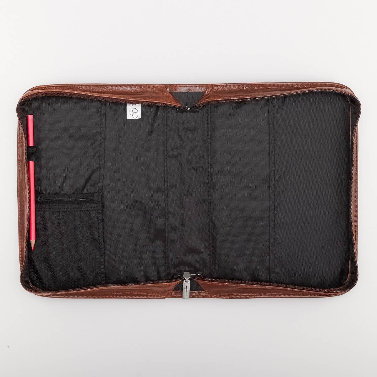 Bible Cover; Classic Brown Faith Badge