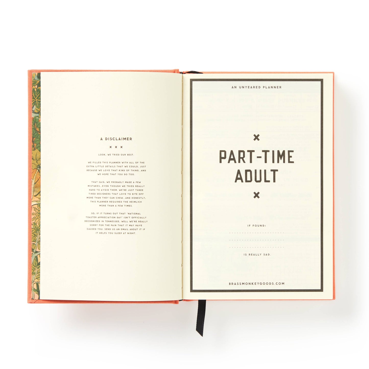 Undated Daily Planner; Part-Time Adult