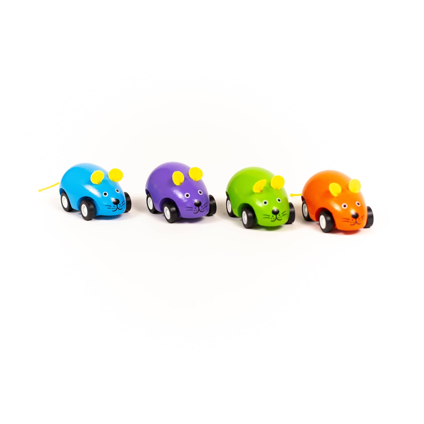 Pull Back Mice; 4 Colors (Wooden)