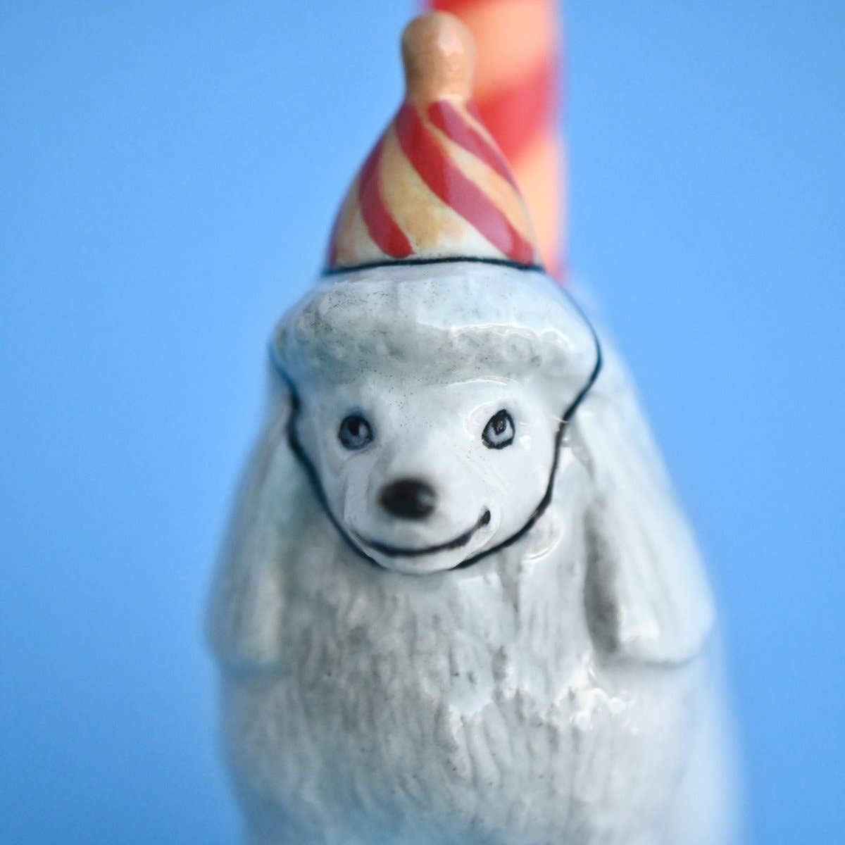 Camp Hollow Cake Topper; Poodle (Hand-Painted Porcelain)