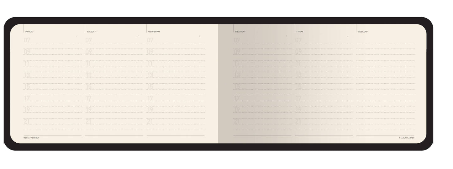 Weekly Planner; Dream (Horizontal, Vegan Leather) - BV by Bruno Visconti
