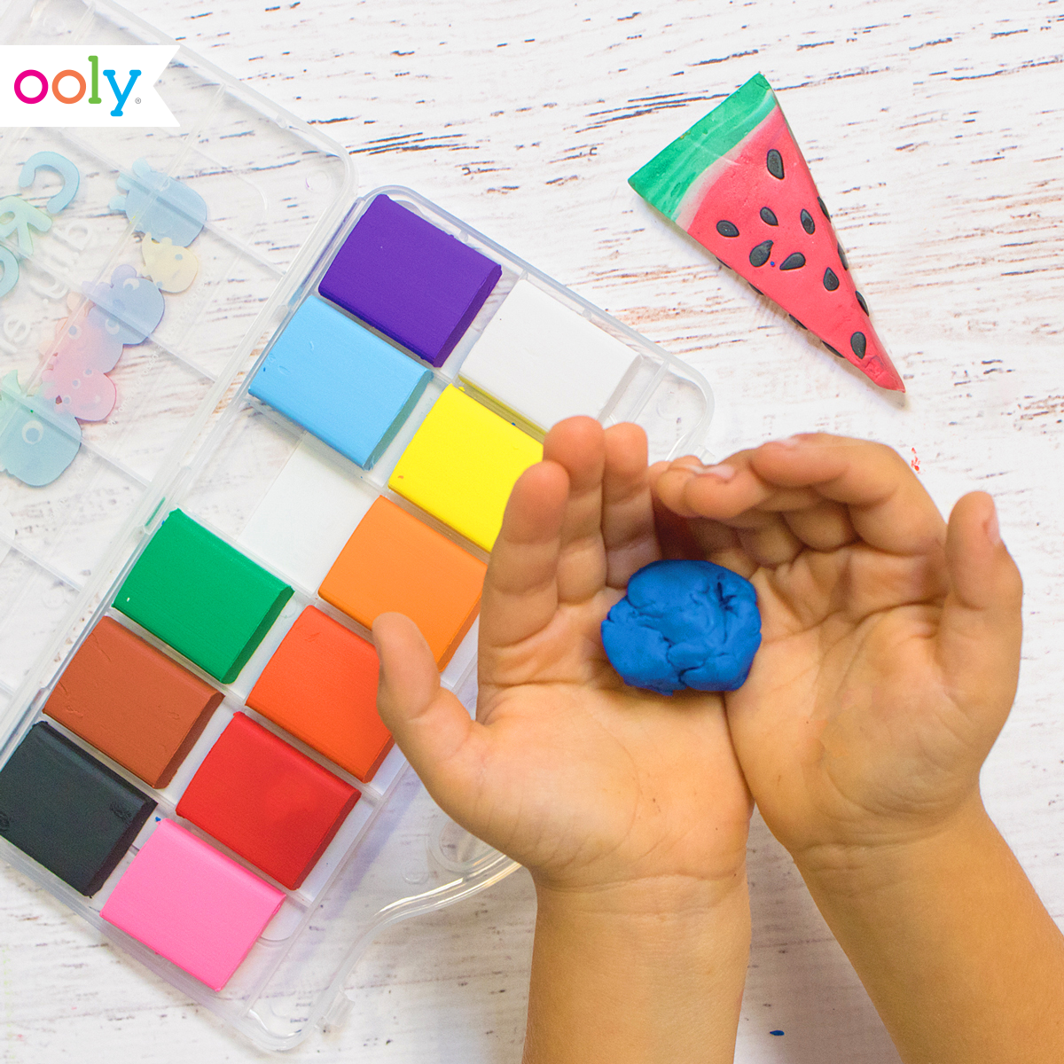 Ooly Creatibles D.I.Y. Eraser Kit; Eraser Clay (12 Colors)