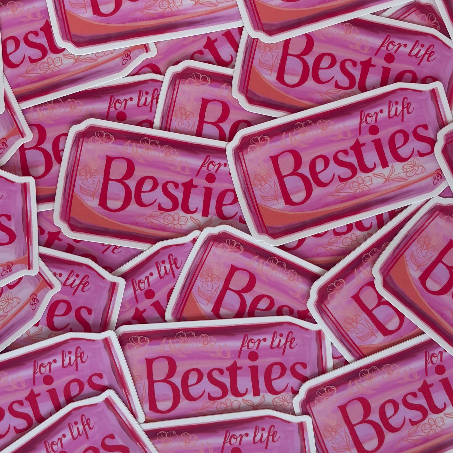 Vinyl Sticker; Besties Coke Can