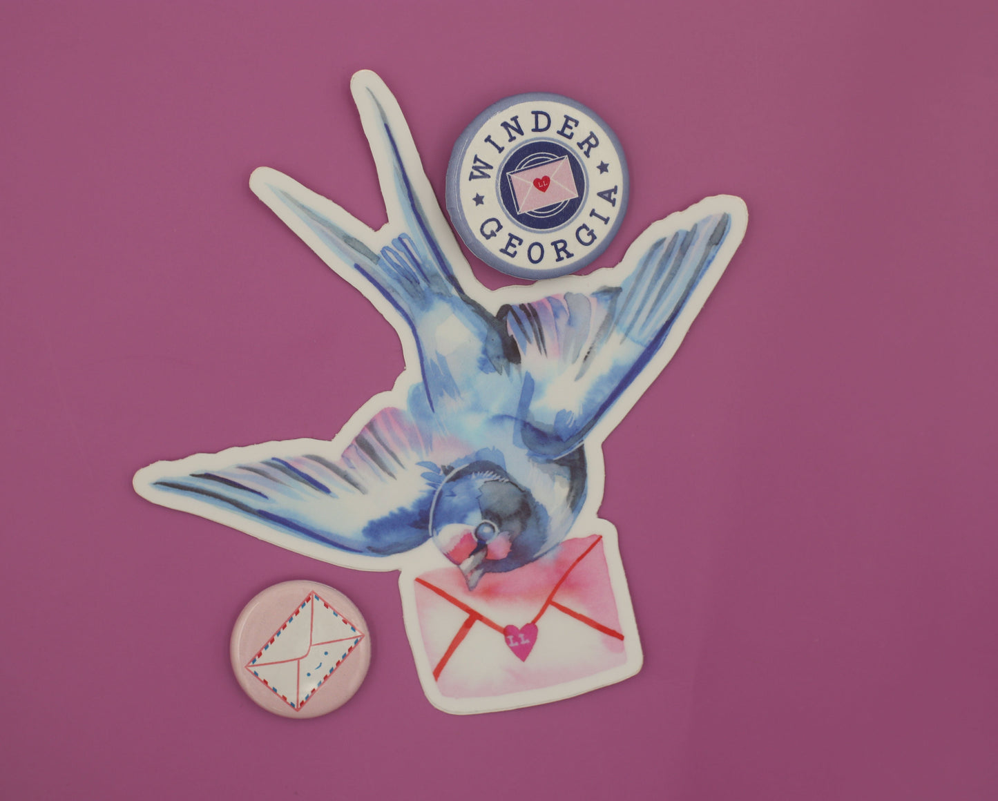 Vinyl Sticker; Love Letter Bird - Made By Shellie