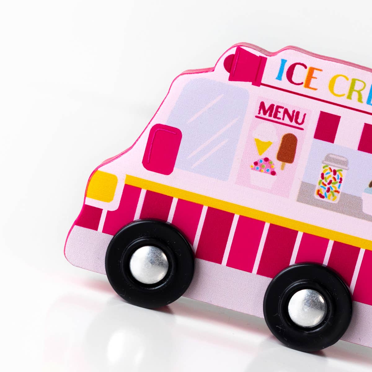 Ooly Stackables Nested Cardboard Toys and Cars Set: Rainbow Town (5 Stackable boxes & 5 Wooden Vehicles)