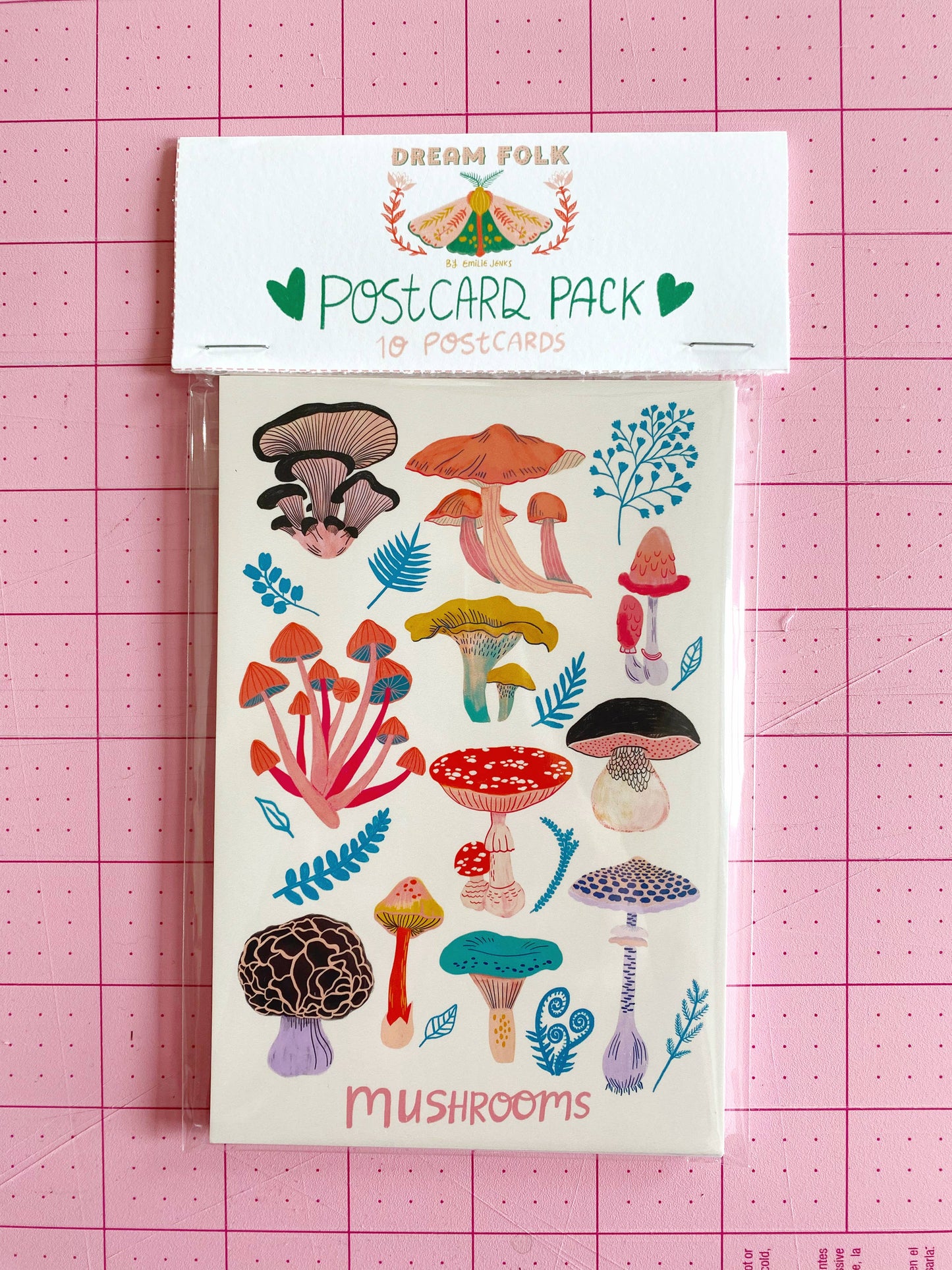 Postcard Set; Mushrooms (10 postcards) By Dream Folk Studio