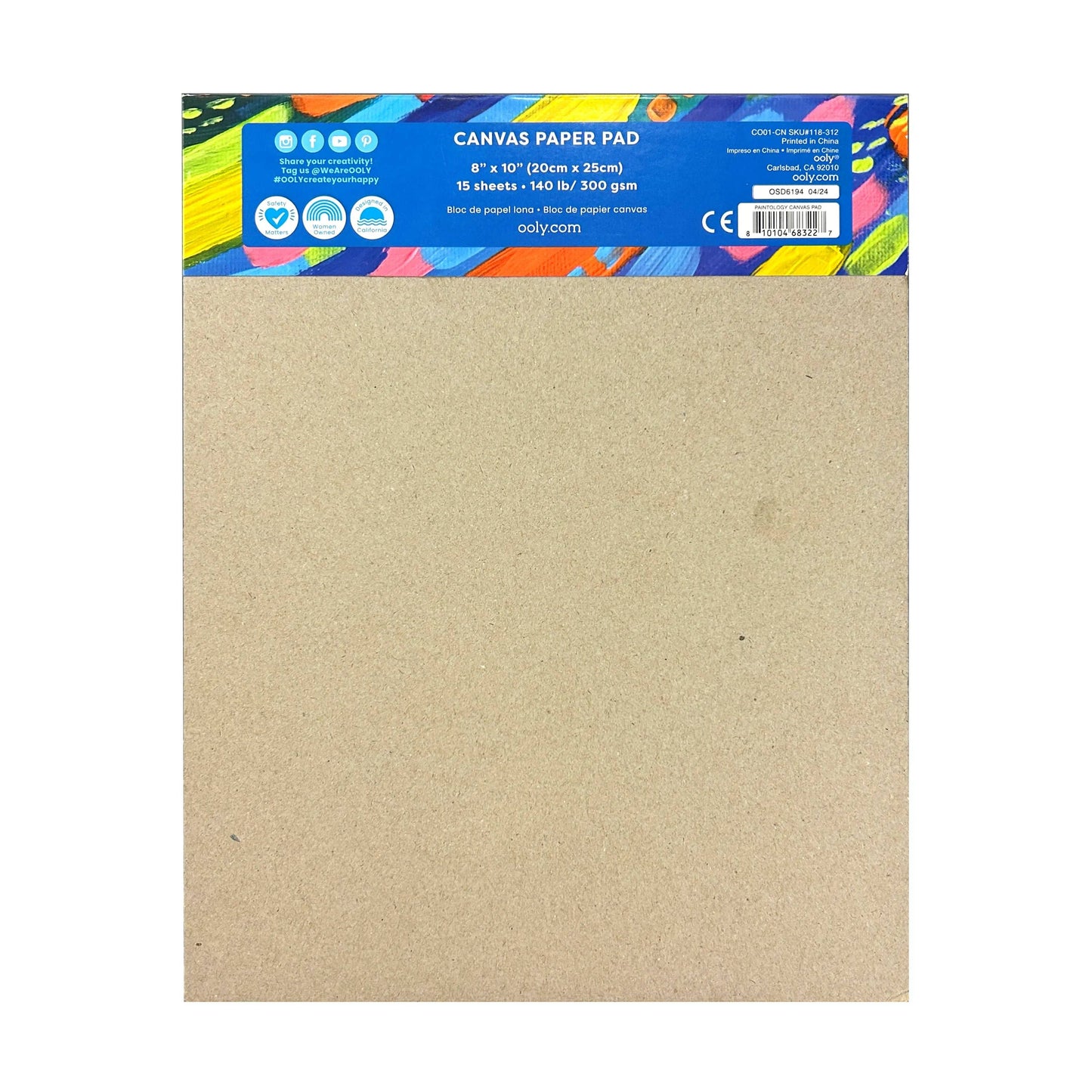 Sketchbook; Paintology Canvas Paper Pad (Perfect for Acrylics)