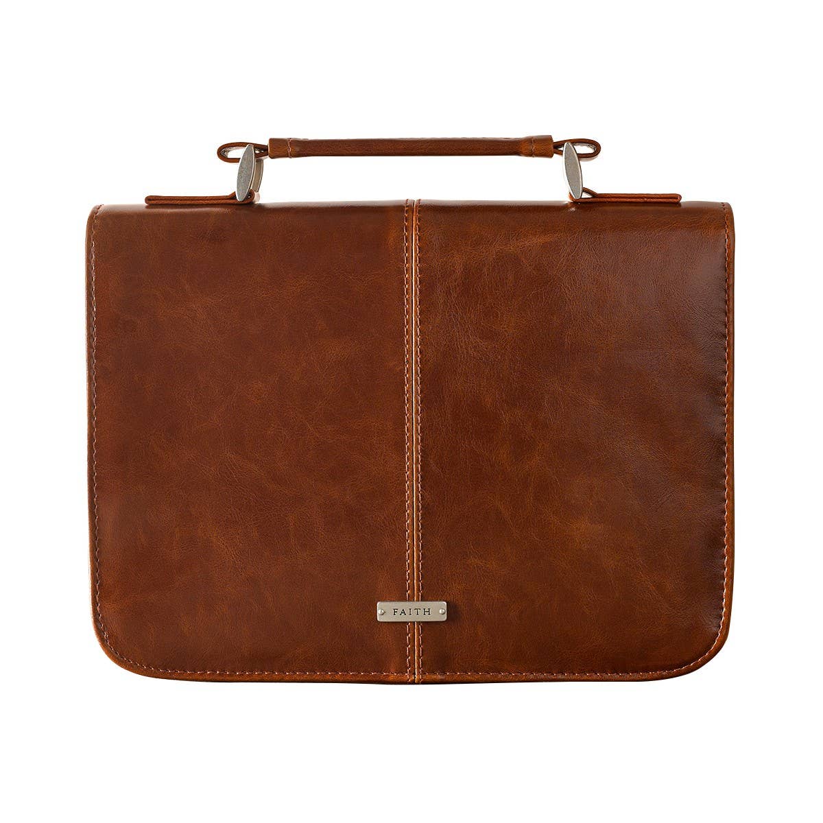 Bible Cover; Classic Brown Faith Badge