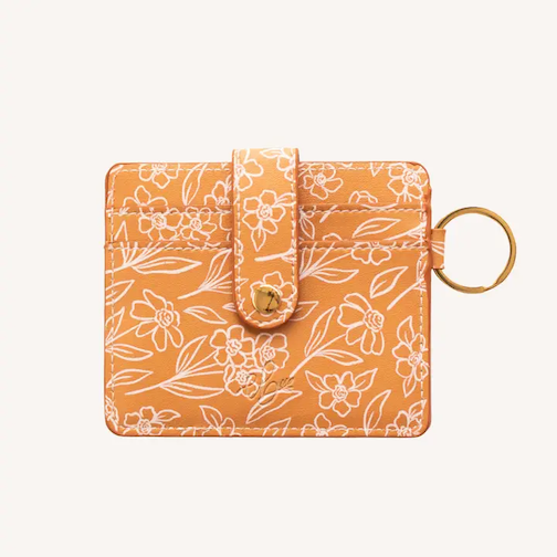 Wallet; Terracotta Floral By Elyse Breanne Design (RFID Blocking)
