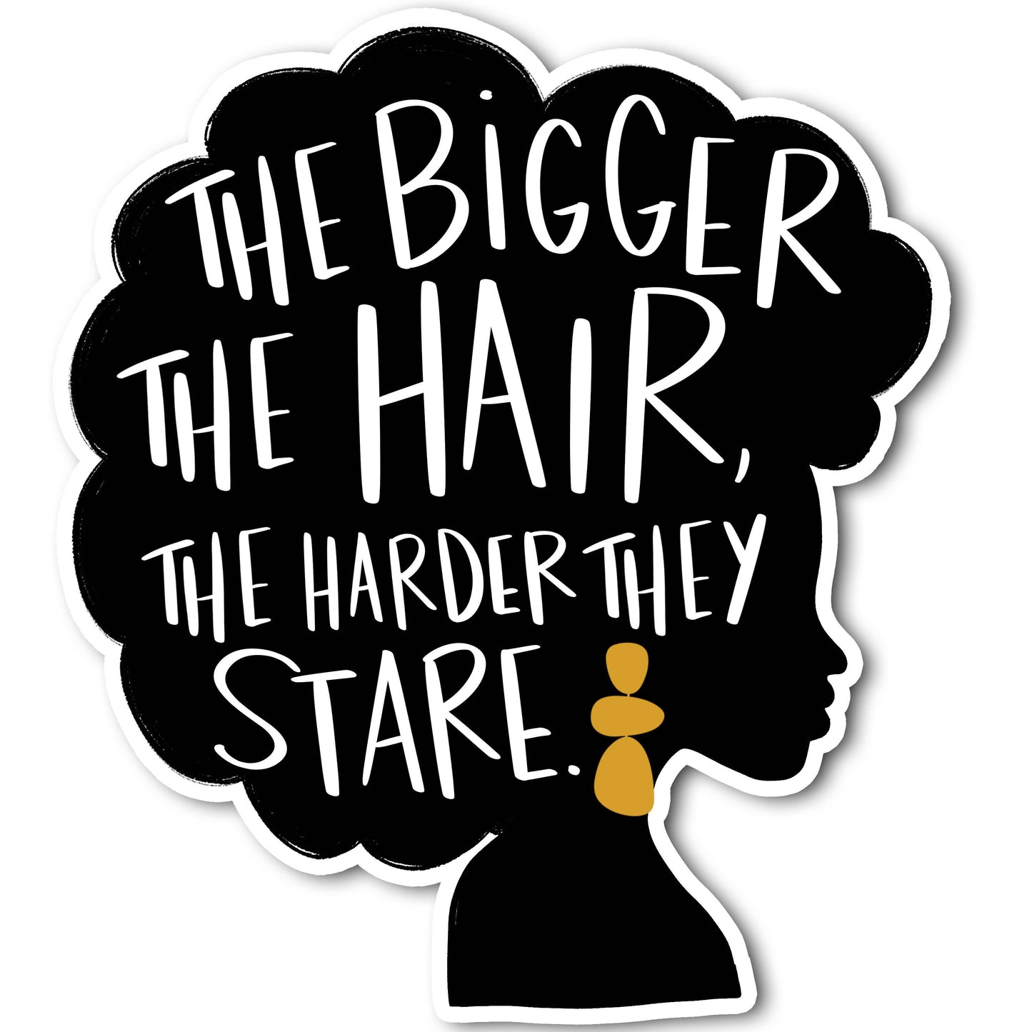 Vinyl Sticker; Big Hair