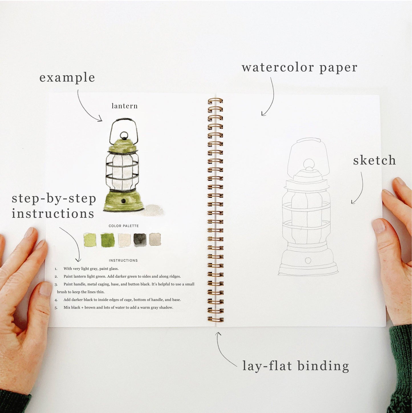 Watercolor Workbook; Camping By Emily Lex