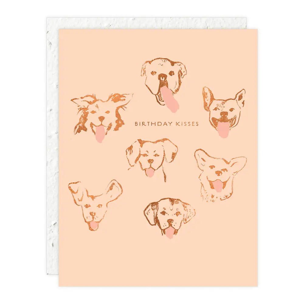 Seedlings Birthday Card; Dog Kisses (Plantable Envelope)