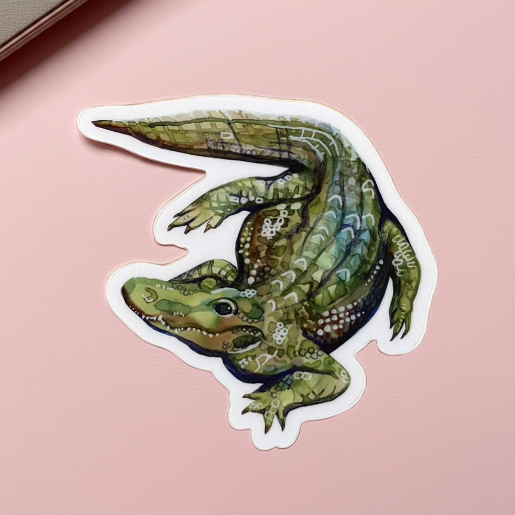 Vinyl Sticker; Alligator - Made By Shellie