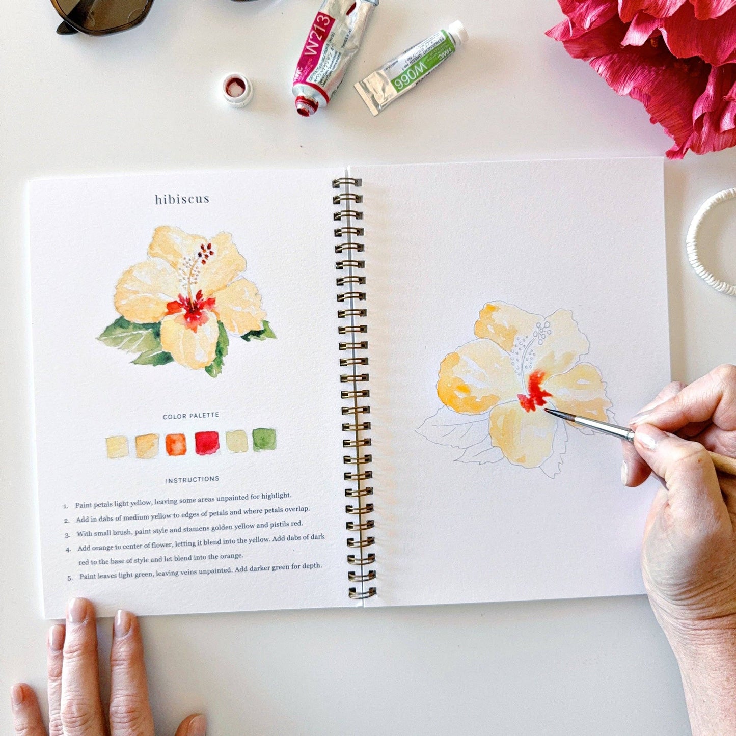 Watercolor Workbook; Tropical By Emily Lex