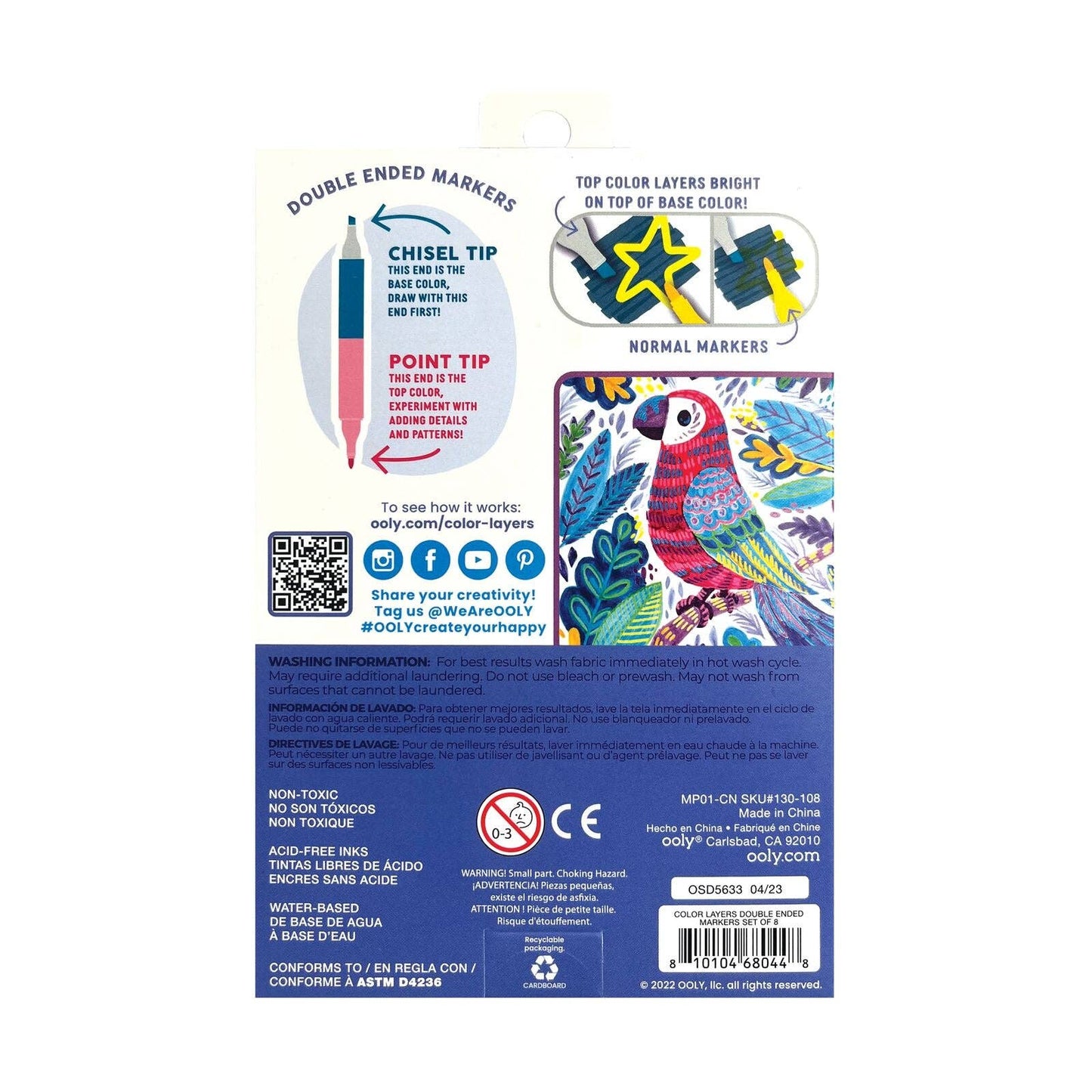 Ooly Color Layers Double-Ended Markers (Set of 8)