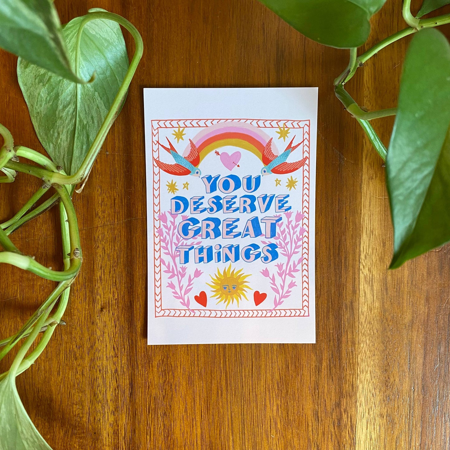 Postcard Set; Positive Affirmations (10 postcards) By Dream Folk Studio